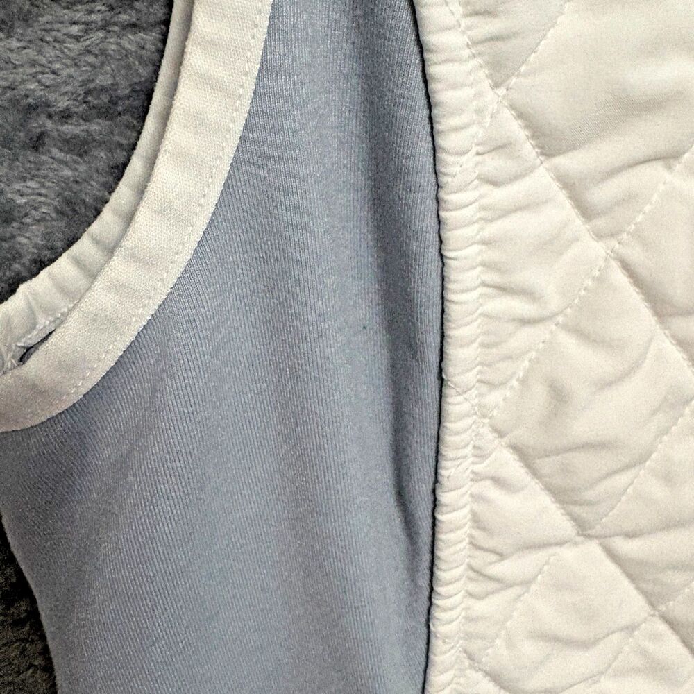 Athleta Upside Quilted Vest Full Zip Women’s White/Gray M Lightweight Gorpcore - Picture 7 of 9